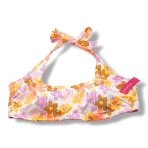 NWT Xhilaration Floral Halter Bikini Top